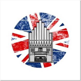 Church Organ UK Flag Britain Organist British Musician Posters and Art